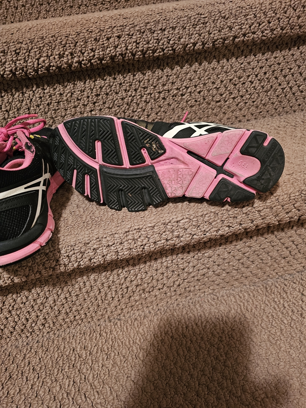 Asics Black, Pink & White Women's Running Shoes - Picture 6 of 6